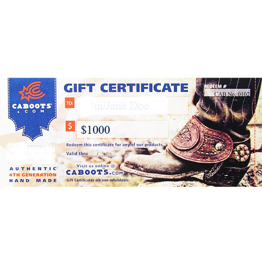 $1,000 Gift Certificate