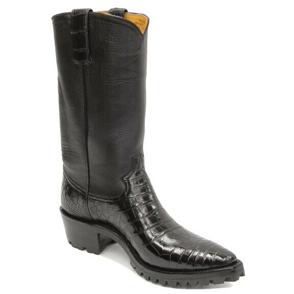 Smooth Nile Crocodile Motorcycle Boots