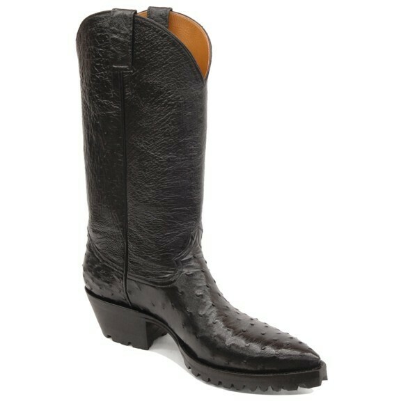 Full Quill Ostrich Motorcycle Boots