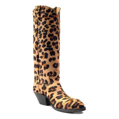 Leopard Hair-On Top & Bottom Cowboy Boots
