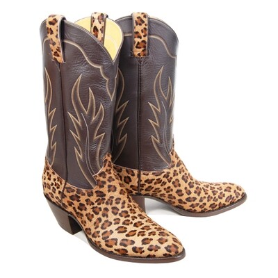 Leopard Hair-On Cowboy Boots