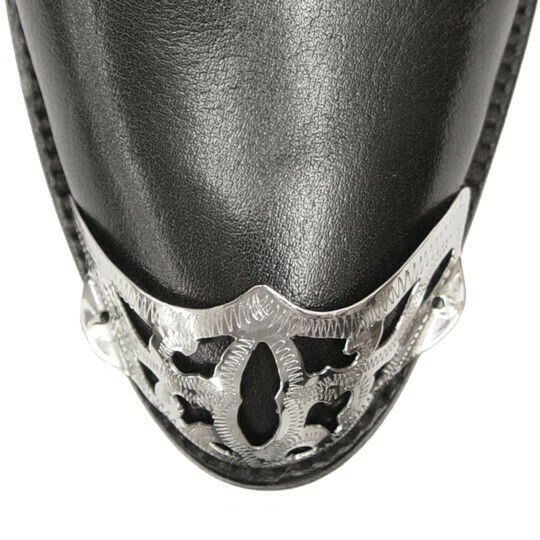 Silver F-Toe Boot Tips Filigree