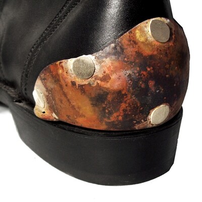Boot Heel Plates Van Helsing (Flamed Silver)