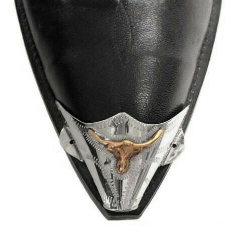 Silver X-Toe Boot Tips Longhorn
