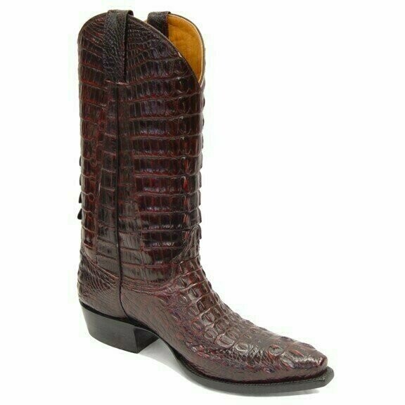 Top & Bottom Nile Hornback Crocodile Cowboy Boots