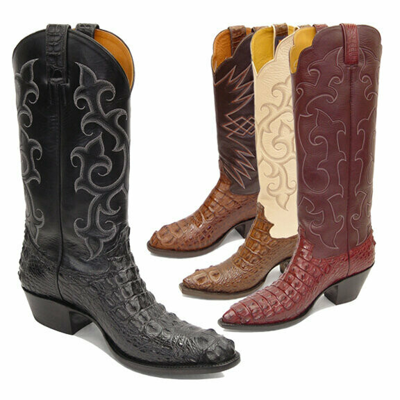 Nile Crocodile Hornback Cowboy Boots