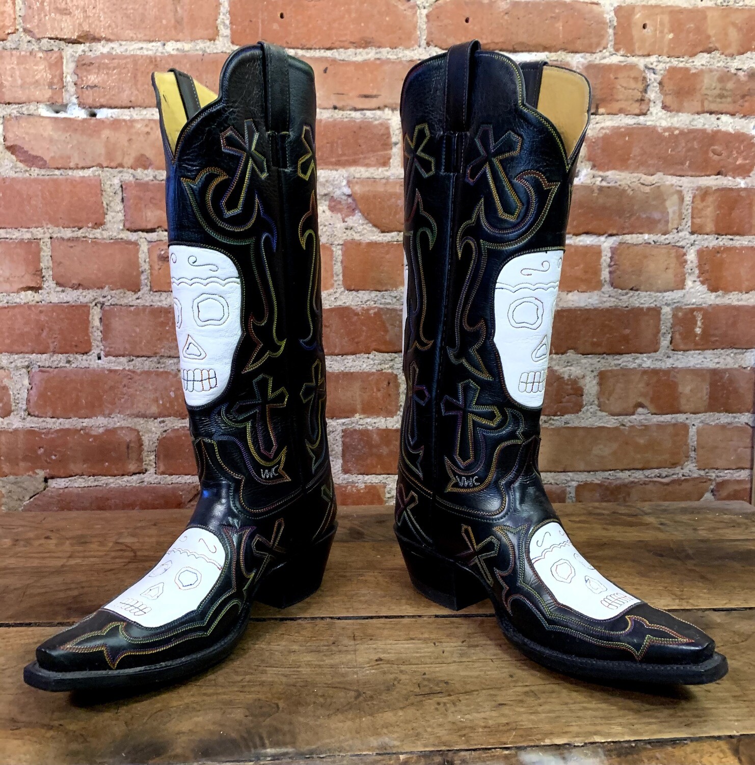 8.5B Ladies Candy Skull Cowboy Boots Closeout/pre loved