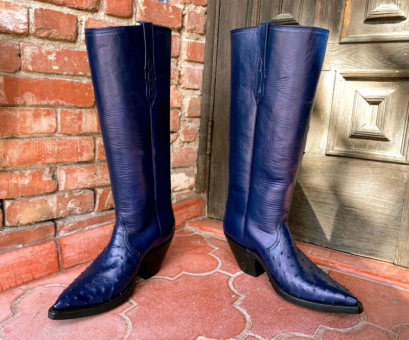 The Rookard Full Quill Ostrich Triad Cowboy Boots