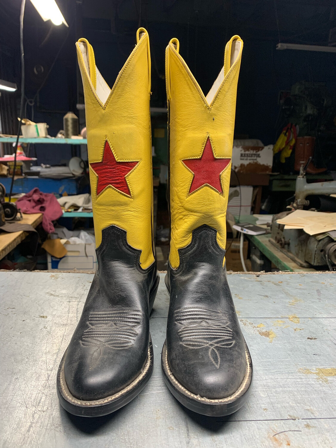 Yellow Star Buckaroo Boots (CLOSEOUT) Ladies 6.5B
