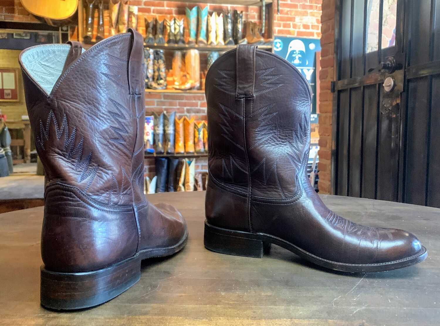 10EEE Brown Cowhide Boots  Closeout/pre loved