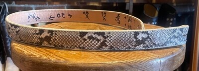 Natural Python Belt Size 30, 1-1/4