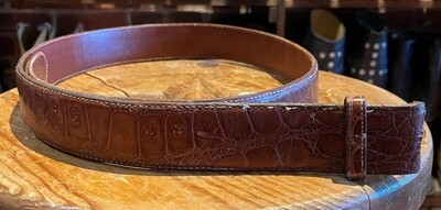 Handmade Tan Genuine Alligator Belt Size 38, 1-1/2