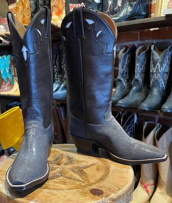 8.5C Ladies Brown Stingray Cowboy Boots Closeout