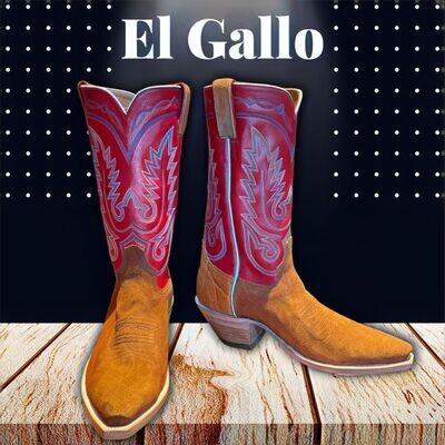 El Gallo Suede and Elephant Cowboy Boots