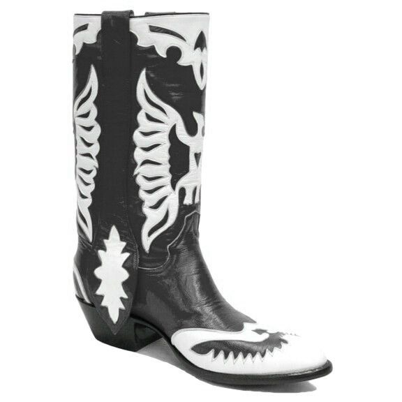 Double Eagle B/W Cowboy Boots by Rancho Loco
