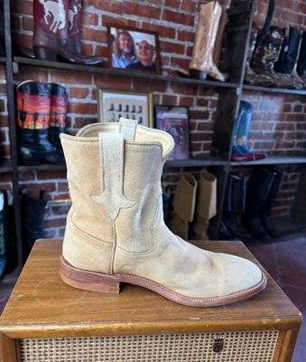 Roper Suede Natural 9 1/2 W Ladies  (Closeout)