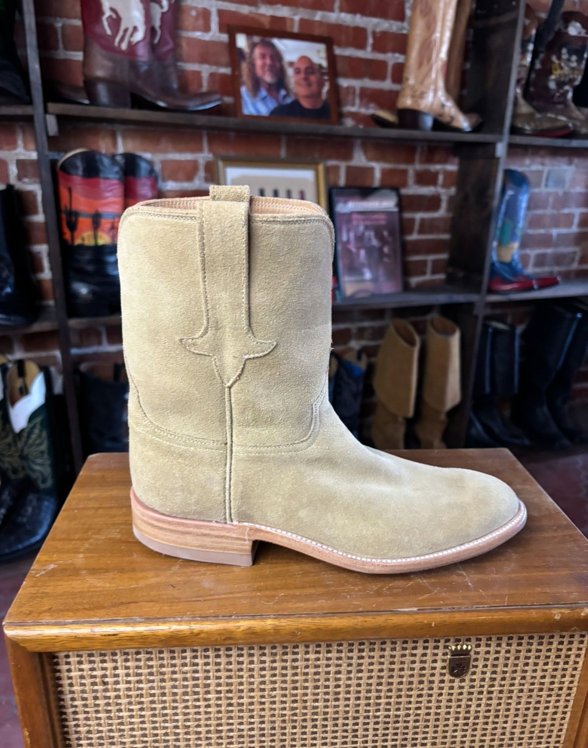 Roper Suede Natural 7 1/2 W Ladies  (Closeout)