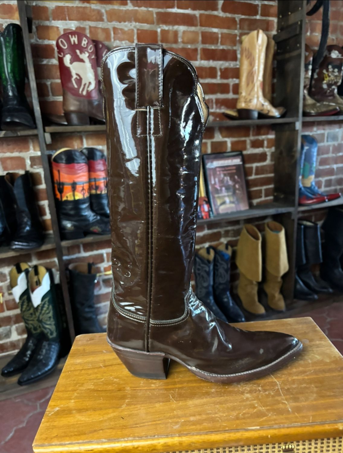 Tall Charol Brown 5 1/2 B Ladies Boots (Closeout)