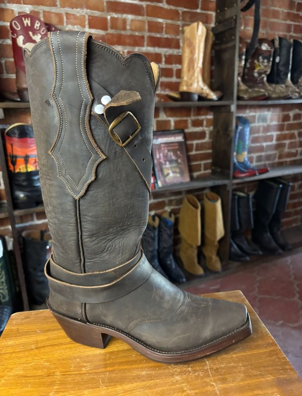 New Yersey Brown Cowboy Boots 10 B Ladies, Las Vegas Scallop Closeout