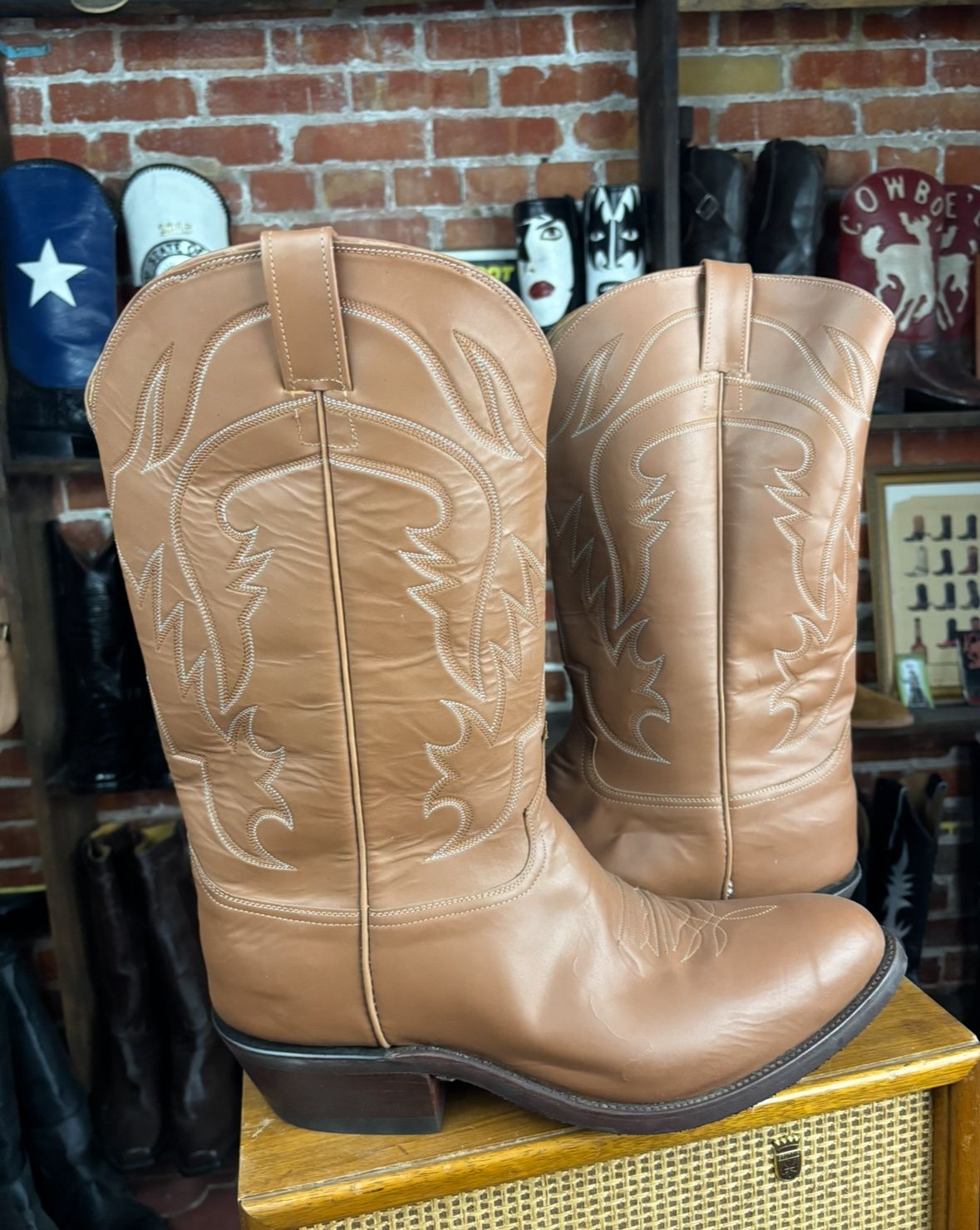 Medium Brown Size 16D Men's Boots 14"Tall  ( CLOSEOUT SALE )