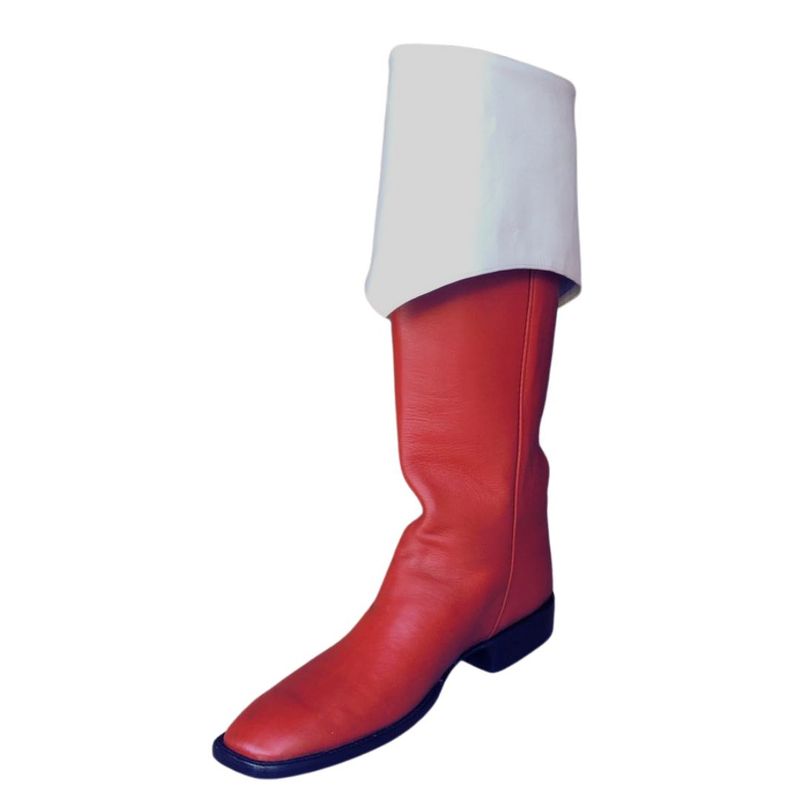 Red Santa Boot w/ white Cuff