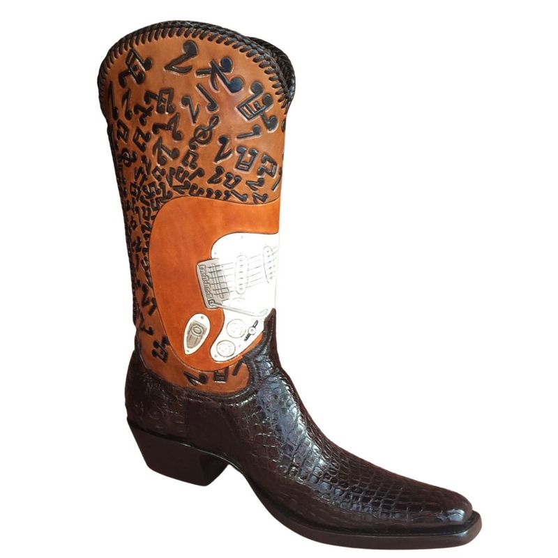 Audiophonic Hand-Tooled Cowboy Boots
