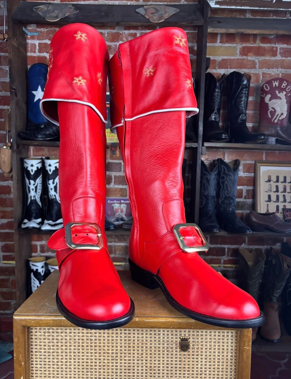 Red Classic SC Santa Claus Boots