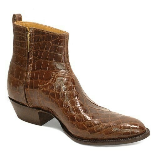 Smooth Nile Crocodile Ankle Boots
