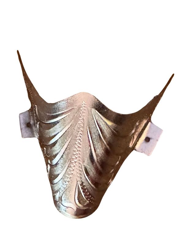 Silver X-Toe Boot Tips Engraved