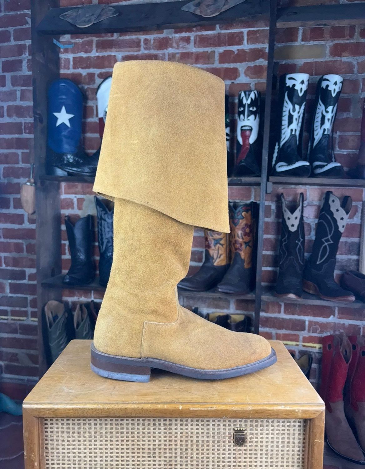 8B Ladies Jack Sparrow Tan Pirate Boots (Closeout)