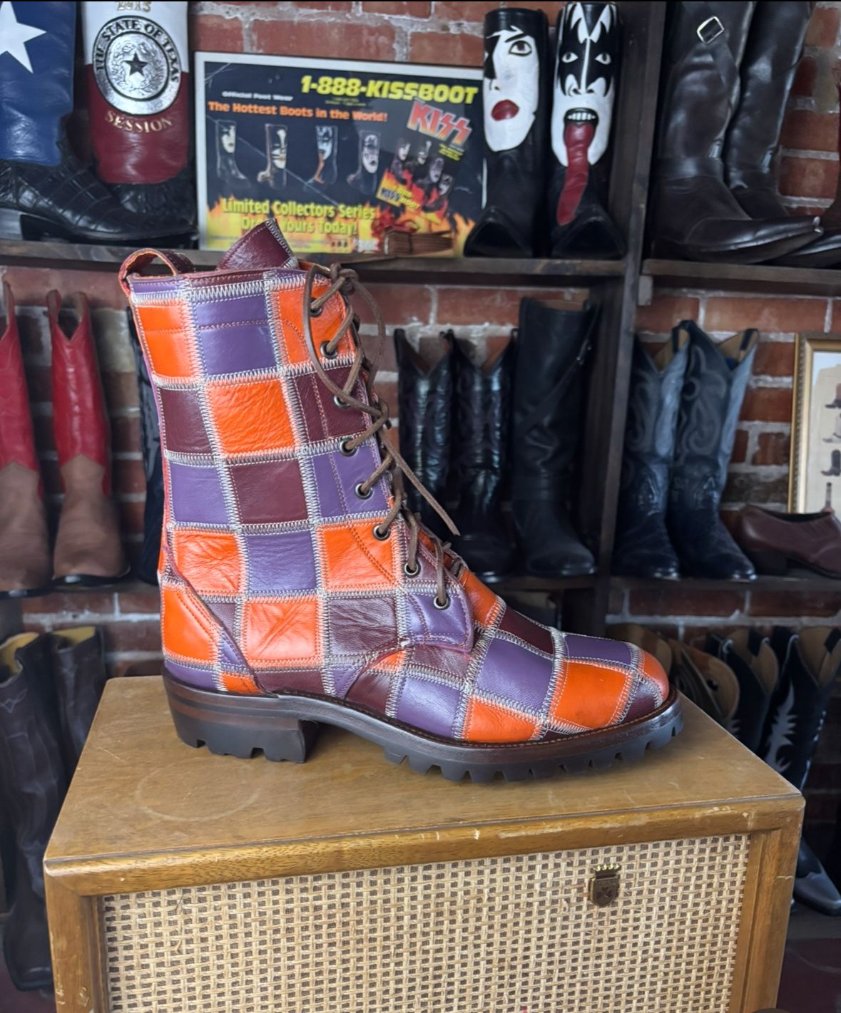 Chess Lace Up Boots