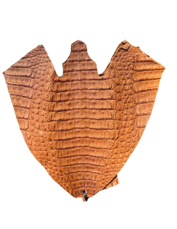 Saddle Tan Smooth Caiman Vamps