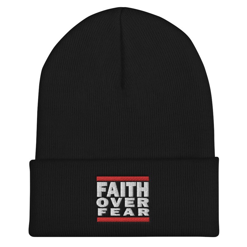 Faith Over Fear Cuffed Beanie