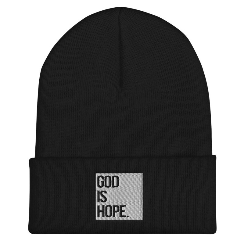 GOD IS HOPE. Cuffed Beanie