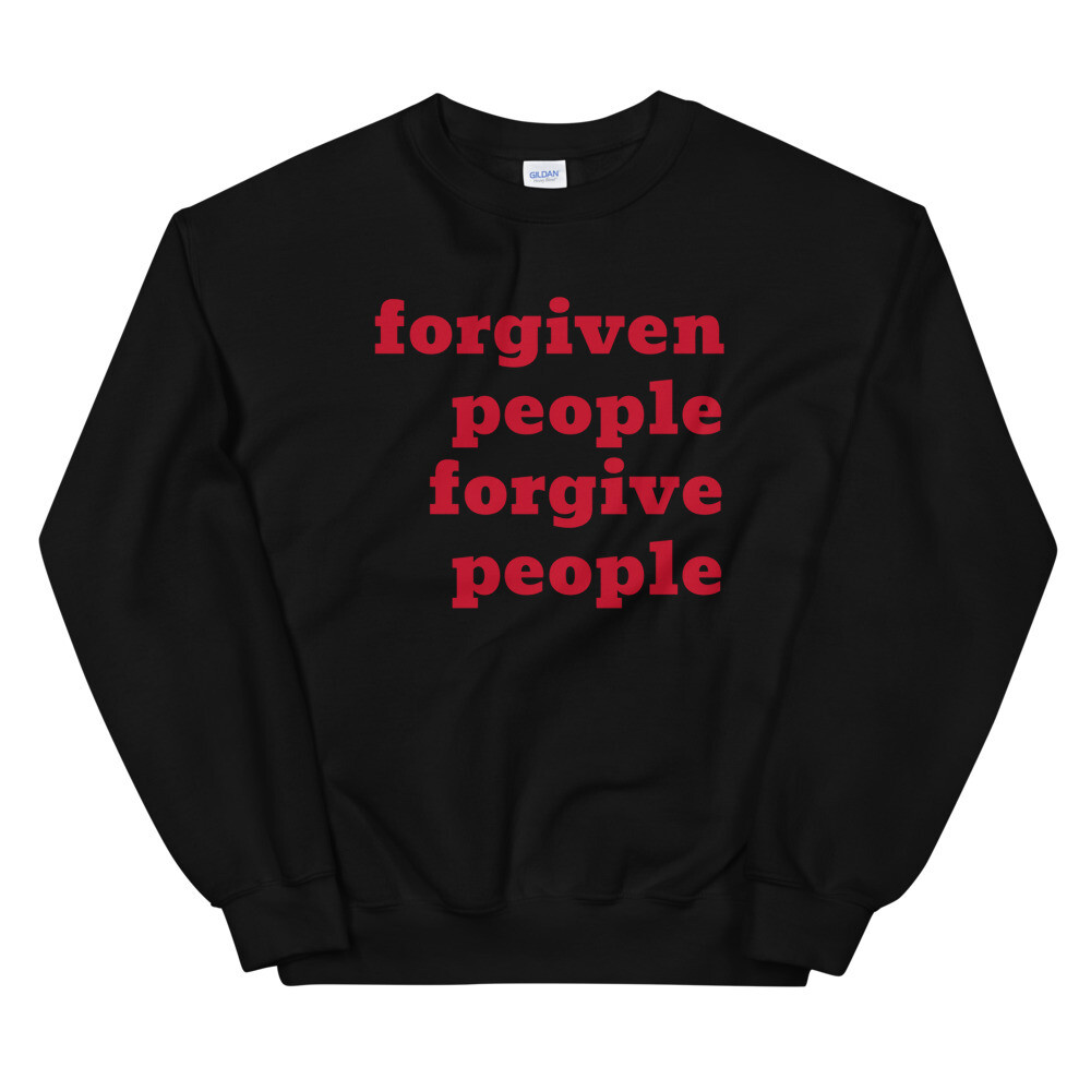 Forgiven People (RED) Unisex Sweatshirt, Color: Black, Size: S