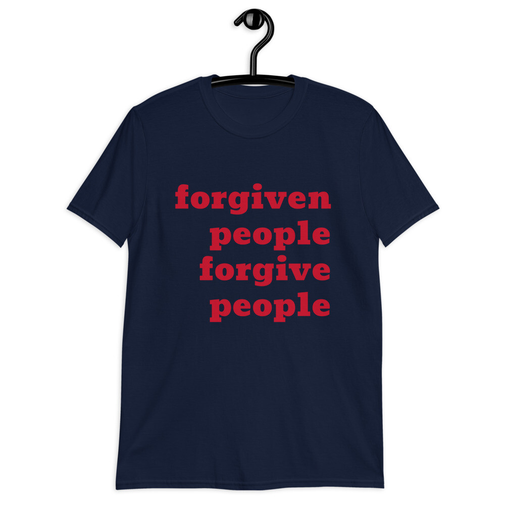 Forgiven People Unisex T-Shirt, Color: Navy, Size: S