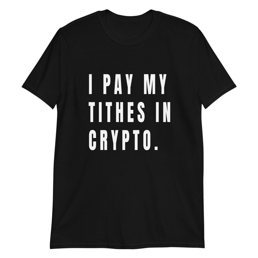 CRYPTO TITHES Unisex T-Shirt, Color: Black, Size: S