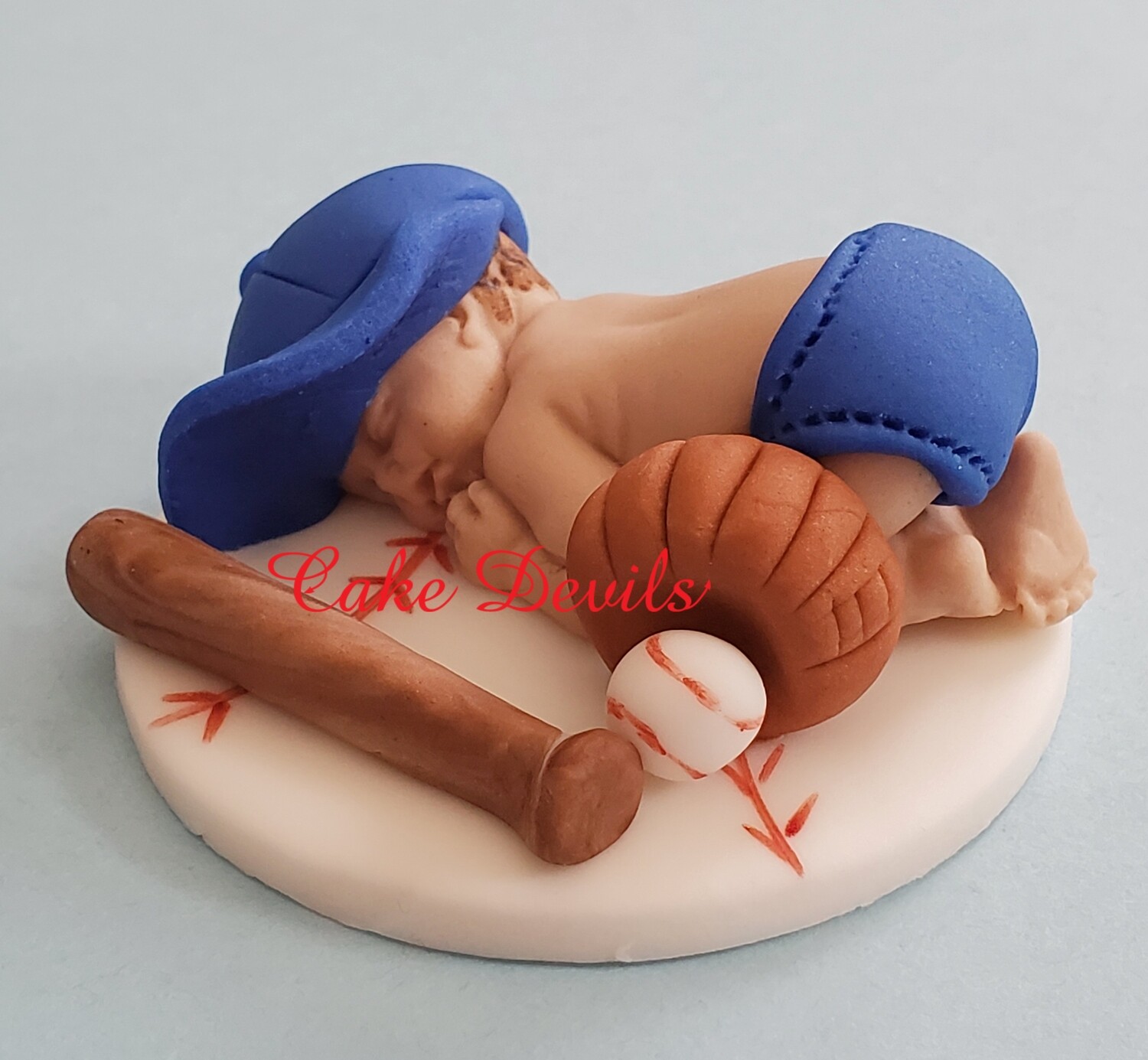 Fondant Baby Boy Baseball Baby Shower Cake Topper