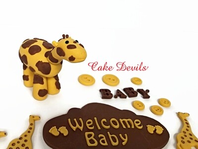 Giraffe Baby Shower Cake Decorations