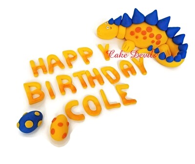 Fondant Dinosaur Cake Topper