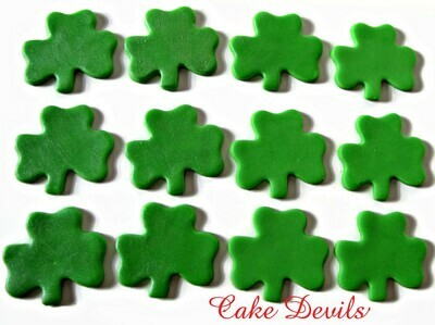 Fondant Clover Shamrock Cupcake Toppers for St Patrick's Day