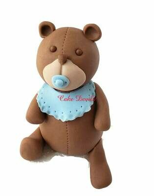 Fondant Baby Teddy Bear Cake Toppers, Baby Shower Cake Decorations, Handmade Fondant Bears