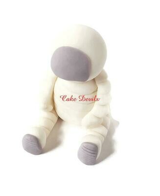 Fondant Astronaut and Rocket Ship Cake Toppers for Space Explorer Cake