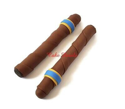 Fondant Men's Fedora Hat, Cigars, and Dominoes Cake Toppers, Great for a Men's Retirement or Birthday Cake