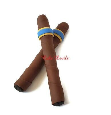 Fondant Cigar Cake Toppers
