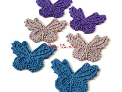 Fondant Lace Butterfly Cake Toppers