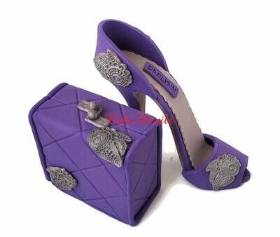 High Heel Cake Topper with matching Clutch Purse