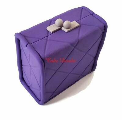 Fondant Purse Cake Topper with lace embroidery
