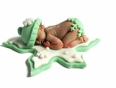 Fondant Snowflake Baby Shower Cake Topper
