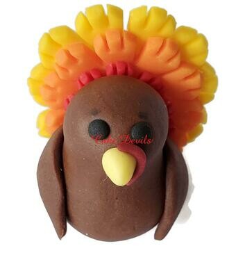 Fondant Thanksgiving Turkey Cake Topper
